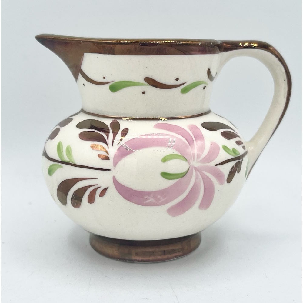 Vintage Individual Grays Pottery Creamer Copper Luster Small